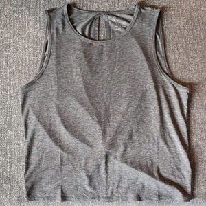 COPY - GapFit gap fit breathe twist back tank top - GRAY
